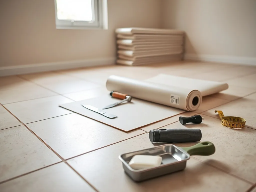 Jak położyć linoleum na płytki?